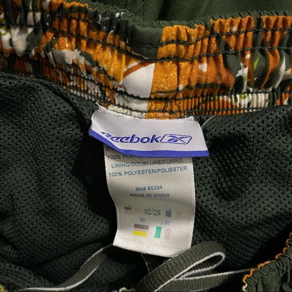 Reebok Green Floral Mesh Brief Lined Swim Trunks - Picture 4 of 4